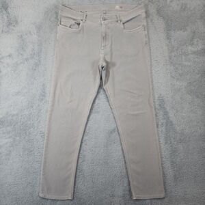 Faherty Jeans Mens 36x30 Gray Straight Leg Cotton Stretch Casual 5 Pocket Pants